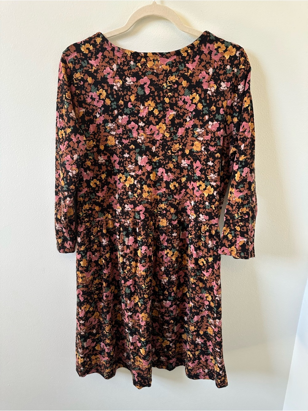 FAT FACE NINA BLACK PETAL PRINT BUTTON TUNIC DRESS Size 10 - Picture 9 of 13